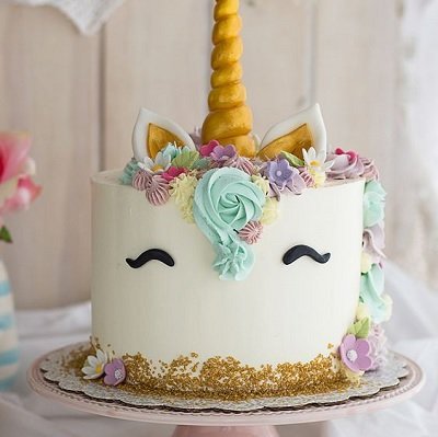 tarta unicornio de fiesta de cumpleaños de niña