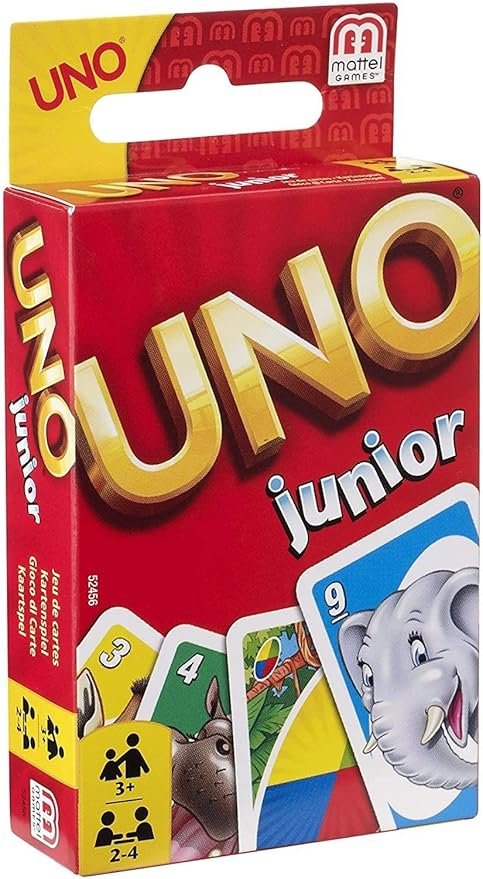 Mattel Games-UNO Junior Disney Juego de Cartas Para Niños, Multicolor, 9.1 x 6.3 x 2.3 (52