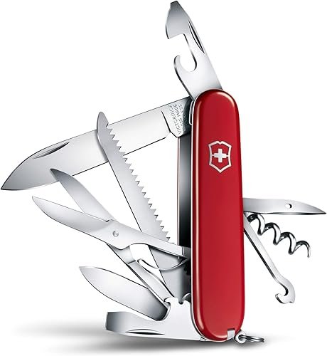 Victorinox, Huntsman, Navaja Multiuso Suiza, Cuchillo bolsillo, Regalo, 15 Funciones, Hoja