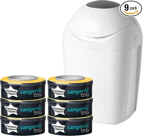 Tommee Tippee Sangenic Tec - Set básico de contenedor de pañales, con 6 recambios