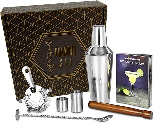 Bar@drinkstuff 2 - Paquete reciclable para uso doméstico con coctelera Manhattan, libro a 