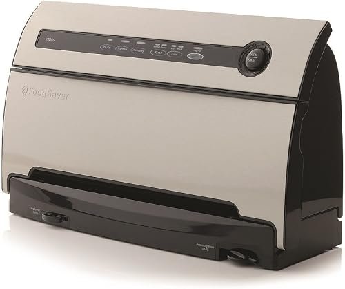 FoodSaver V3840 - Aparato para envasar al vacío (2 tipos de envasado, 2 niveles de sellado