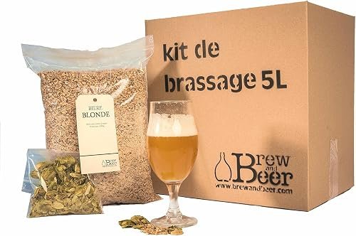 Kit de elaboración de cerveza rubia 5L Brewandbeer