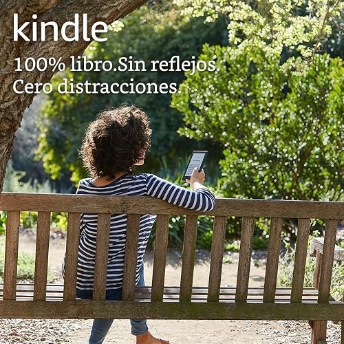 Kindle, pantalla táctil de 6'' (15,2 cm), sin luz integrada, wifi, negro (8.ª generación, 