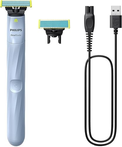 Philips OneBlade First Shave Auténtica Recortadora de Barba, Maquina de Afeitar Hombre, 2 