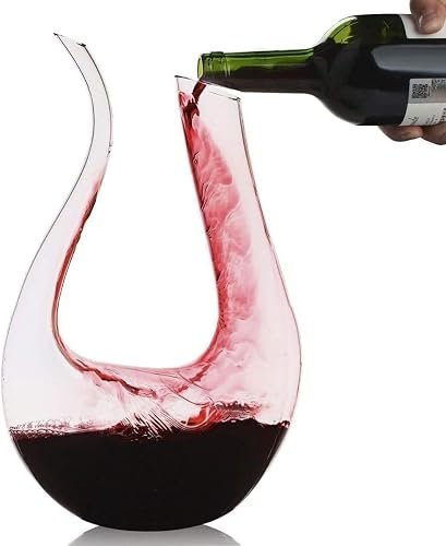 Decantador,Smaier 1200ml Aireador de Rojo Vino,Cristal de Jarra Regalos, Accesorios de Vin