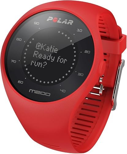 Polar M200 - Reloj de Carrera con GPS y frecuencia cardíaca en la muñeca, Color Rojo