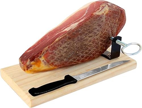 Jamón Serrano Curado Deshuesado + Jamonero Kit Version Mini de 1 KG Jamonprive