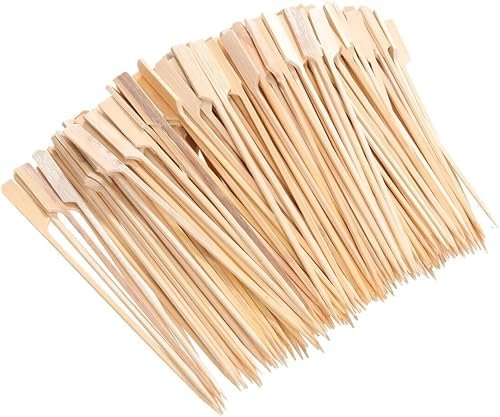 Ounona, 200 palitos de asar de bambú para barbacoa de frutas, 18 cm