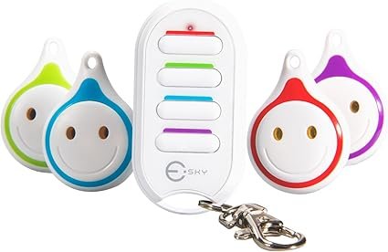 Buscador de Llaves, Esky 4 en 1 Key Finder Control Remoto Localizador de artículos inalámb
