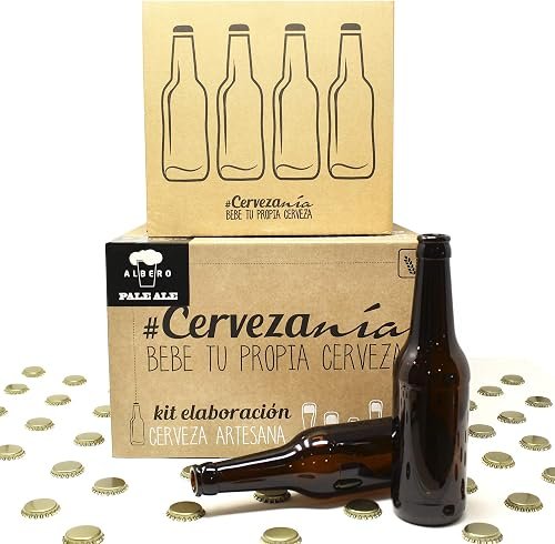 Pack completo para elaborar cerveza en casa | Kit Pale Ale y 16 Botellines con 100 chapas 