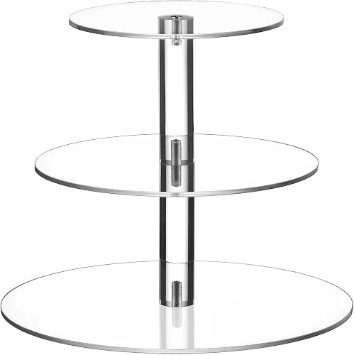 Bandeja Para Tartas, Supporto per Torta Acrilico Rotondo Supporto per Cupcake Focaccine Pa