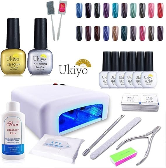 Ukiyo Uñas de Gel Serie de Color Rojo Vino Esmalte Semipermanente Laca Soak Off UV LED Man
