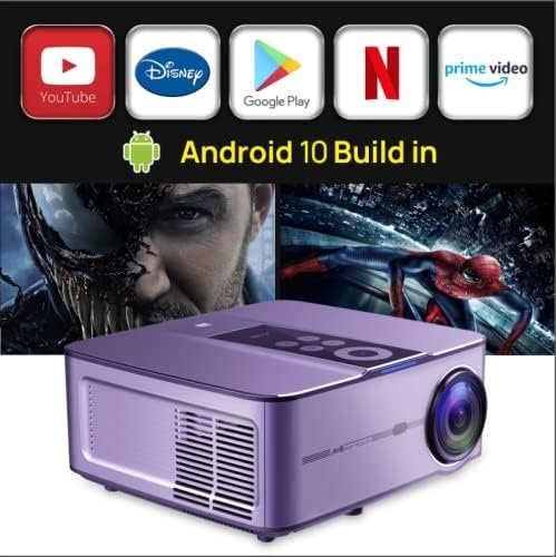 Proyector Cine en Casa-Artlii Proyector 200" Led, Soporta Full HD 1080P, USB/HDMI/SD/AV/VG