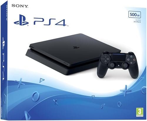 Sony PlayStation 4 Slim 500 Go, Avec 1 manette sans fil DUALSHOCK 4 V2, Châssis F, Noir (J