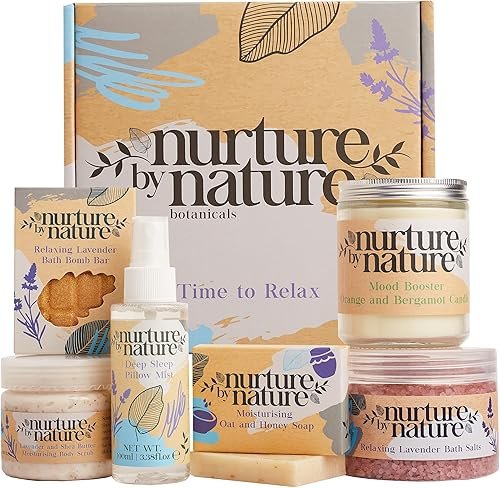 NURTURE BY NATURE Set de Regalo de Bienestar para Mujer – Set spa con spray de almohada de
