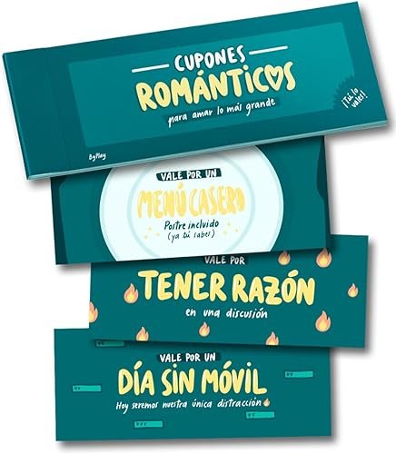 Talonario para Parejas - Vales para Parejas - Cupones Regalo, Retos Originales, 21 Planes 