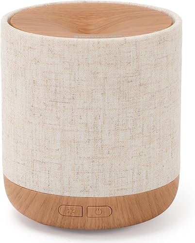Difusor de aceite esencial de 200 ml con cubierta de tela y lámpara de noche, difusor ultr