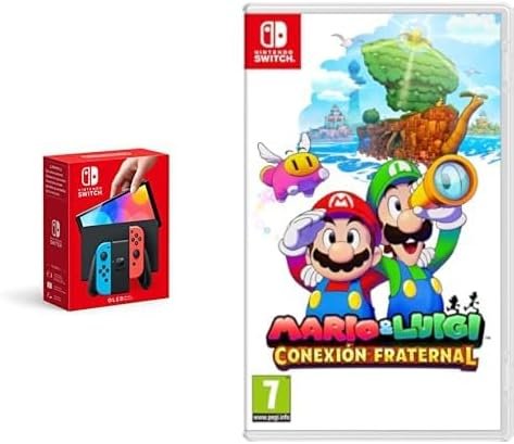 Nintendo Switch (versión OLED) Azul Neón/Rojo Neón & Mario & Luigi: Brothership